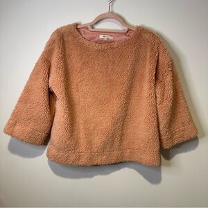 madewell cropped teddy sweater blouse size xxs